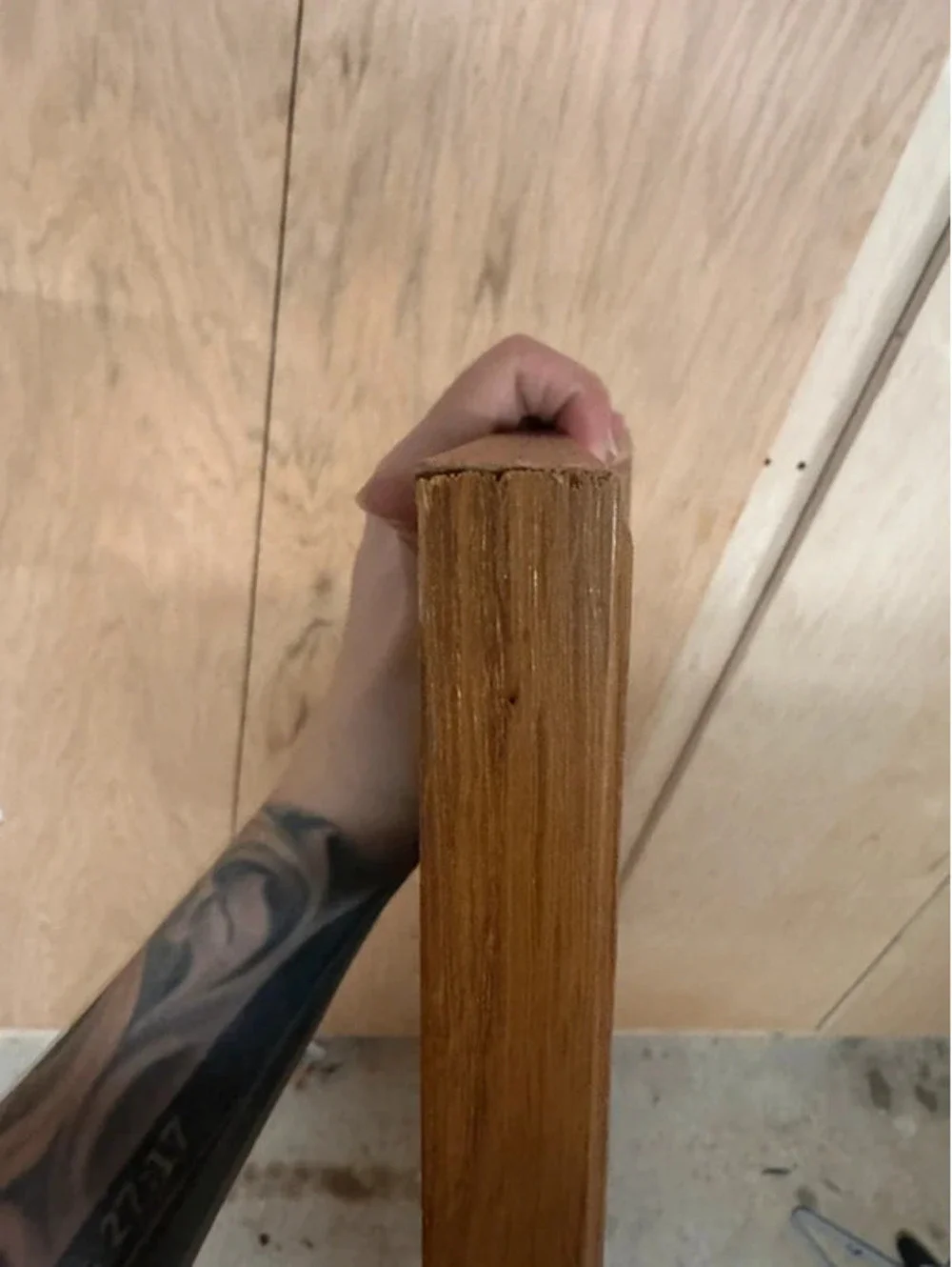 Folding oak picture frame